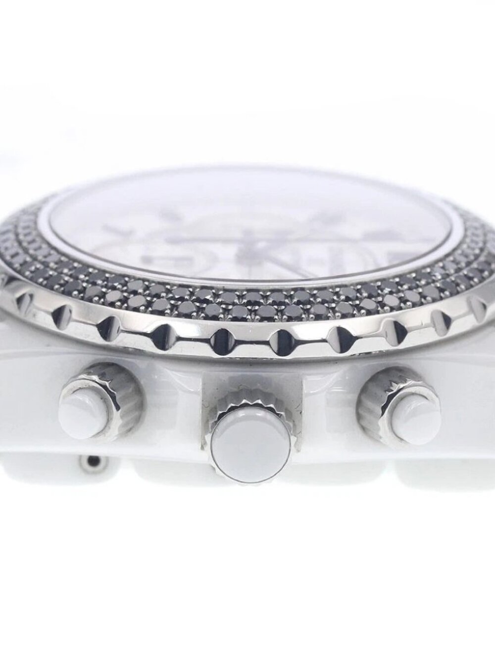 CHANEL J12 H1664 White Ceramic Black Diamond Bezel Automatic Men's Watch_959916 - Picture 3 of 6